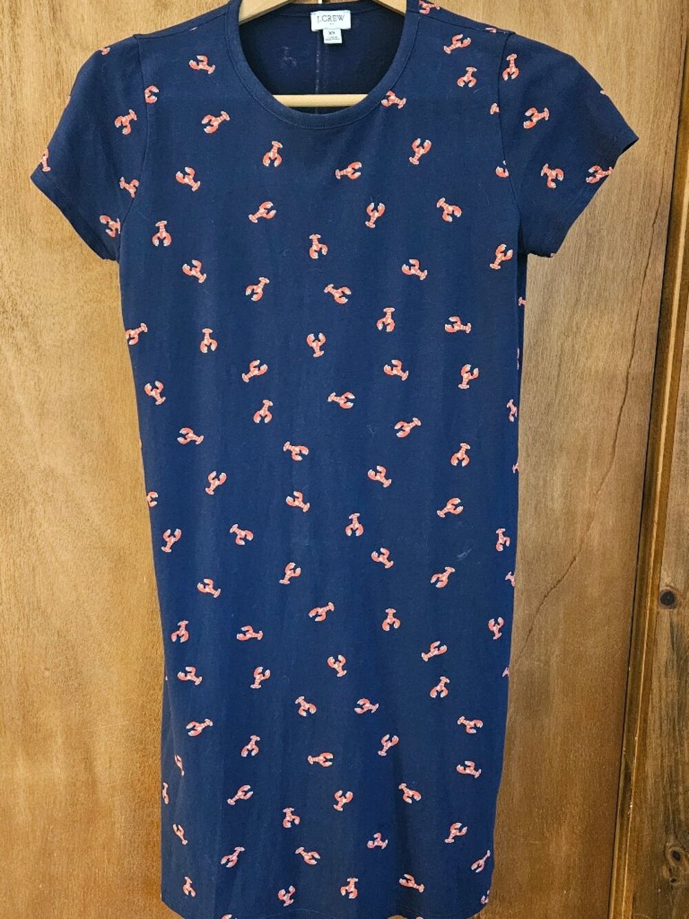 J. Crew Lobster Print T-Shirt Dress, Size XS